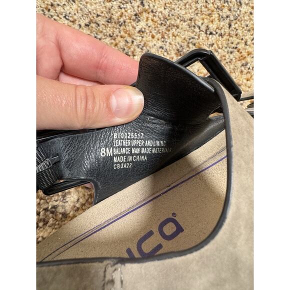 BIONICA Olin Leather Buckle Platform Sandal Shoes Olive Brown Size 8 - Picture 8 of 11